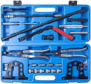 lot 31521 image: Aremnry Cylinder Head Service Set Tool Kit Valve Spring Compressor Removal Installer Replacement Fit for 8 16 and 24 Valve Engines