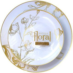 lot 31523 image: 4 32 COUNT FLORAL PATTERN CHINA SET (Plastic)