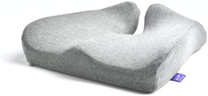 lot 47855 image: Cushion Lab Patented Pressure Relief Seat Cushion for Long Sitting Hours on OfficeHome Chair, Car, Wheelchair - Extra-Dense Memory Foam for Hip, Tailbone, Coccyx, Sciatica, Light Grey