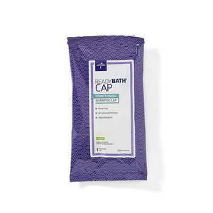 lot 49263 image: Medline ReadyBath Freshly Scented Rinse-Free Shampoo and Conditioning Caps  (30ct)