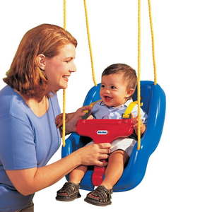 lot 49266 image: Little Tikes 2 in 1 Snug n Secure Swing, Blue
