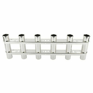 lot 49380 image: NovelBee Stainless 3456 Tubes Fishing Rod Holder for Boat Marine Kayak Yacht   (Appears New)   (Retails $89.99)