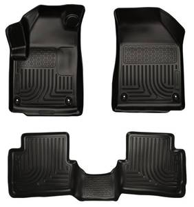 lot 49389 image: Front & Rear Floor Liner, Black  (3pcs)