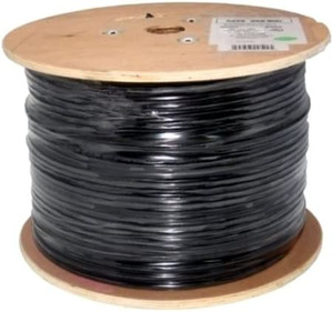 lot 49391 image: Vertical Cable Cat6, 550 MHz, Shielded, 23AWG, Solid Bare Copper, Bulk Ethernet Cable, Black   (Appears New)   (Retails $195.00)