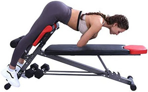 lot 49395 image: FINER FORM Multi-Functional Weight Bench for Full All-in-One Body Workout Hyper Back Extension, Roman Chair, Adjustable Ab Sit up Bench, Decline Bench, Flat Bench