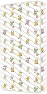 lot 49397 image: Dream On Me Asheville 4 Firm Fiber Crib and Toddler Mattress, Waterproof, GreenGuard Gold Certified, Dual-Sided Mattress, White Embossed Cover, Lightweight Reversible Design