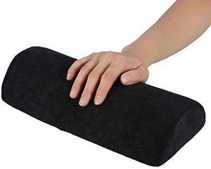 lot 49403 image: U-M Soft Hand Rest Washable Hand Pillow Sponge Pillow Holder Arm Rest Nail Art Small Manicure Hand Rest Pillow Cushion, Black Attractive