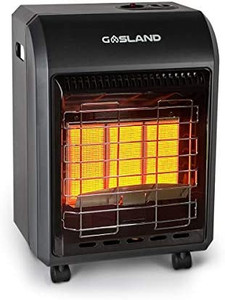 lot 50008 image: Gasland MHA18BN Propane Radiant heater, 18,000 BTU Warm Area up to 450 sq. ft, Portable LP Gas Heater for Garages, Workshops and Construction Sites, Ultra Quiet Propane Heater with LP Regulator Hose, Black  (Retails $179)