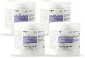 lot 50035 image: Zogics Antibacterial Wipes Disinfecting Wipes for Sanitizing and Cleaning Surfaces and Equipment, EPA Registered Antibacterial Cleaning Wipes (3,200 Count - 4 Rolls of 800 Wipes)