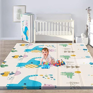 lot 50036 image: Gimars XL BPA Free 0.6 in Reversible Foldable Baby Play Mat, Waterproof Foam Floor Baby Crawling Mat, Portable Baby Playmat, Indoor Outdoor Use (79 x 71 x 0.6)    (Different pattern than stock photo)