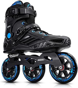 lot 50044 image: Inline Skates, 3 Wheels 110mm Roller Skates Blades for Adult Women Men, Professional Outdoor Fitness Inline Speed Skates for Unisex - Mens 7.5Womens 8.527cm