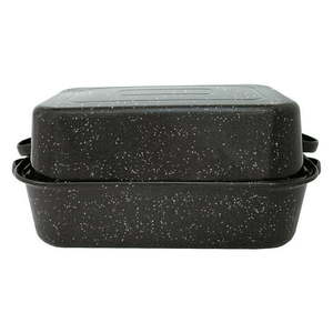 lot 50060 image: Granite-Ware Large Covered Rectangular Roaster
