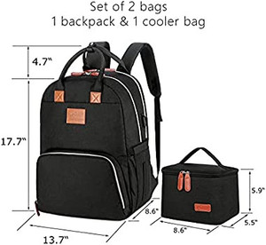 lot 50074 image: V-COOOL Breast Pump Backpack Spectra, Tote Bag with 15.6 Inch Laptop and Breast Pump Parts Bag, Breast Pump Cleaning Wipes, Pumping Bag WetDry Bag