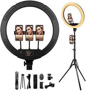 lot 50078 image: Ring Light with Tripod Stand Oldshark Selfie Ring Light with Wireless Remote Control Cell Phone Holder for Live StreamMakeup, Dimmable Led Ring Light Kit for YouTube VideoPhotographyTikTok  (18)