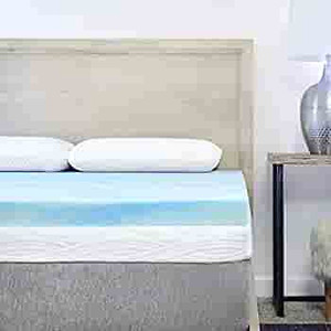 lot 50082 image: Sure2Sleep Gel Swirl Memory Foam Mattress Topper Made in USA 2-Inch (Twin) - Unsure of exact size