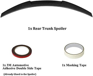 lot 50098 image: Rear Trunk Spoiler Boot Wing Carbon Fiber M4 Style for Maserati Quattroporte Sedan 2013-2018