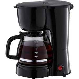 lot 50302 image: Mainstays 5 Cup Black Coffee Maker with Removable Filter Basket