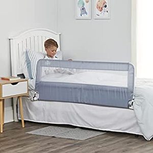 lot 50327 image: Regalo Extra Long Hideaway Bedrail, Gray Baby Safety Rail, Safety Bed Rail