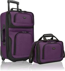 lot 50334 image: Rockland Carry On Luggage Bag, Purple  (14 x 5 x 11)