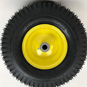 lot 50336 image: 6 Lawn Mower Tire and Rim - Fits on 34 Inch Axle, 3 Inch Hub  (15x6)