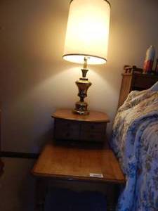 lot 2858 image: Wood Nightstand