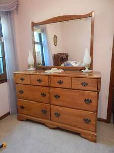 lot 2747 image: Light Brown  Wood Dresser