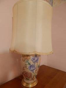 lot 2997 image: Colorful Glass Table Lamp