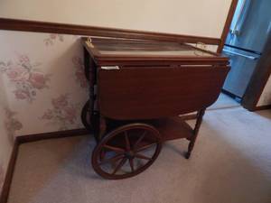 lot 1744 image: Dark Wood Bar Cart