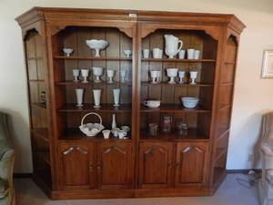 lot 1692 image: Large Wood Display Cabinet.
