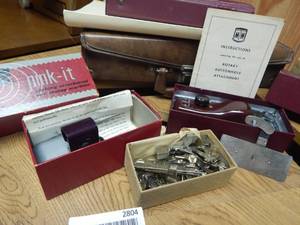 lot 2804 image: Button Hole attachment Pinket Pinking attachment