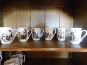lot 2931 image: Norman Rockwell coffee cups (6)