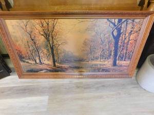 lot 2843 image: Large Framed Picture