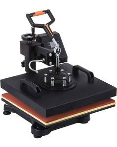 lot 10427 image: VEVOR Heat Press 15x15 Inch 8 in 1 Combo Multifunction Sublimation Heat Press Machine Desktop Iron Baseball Hat Press 1000W Digital Control Swing Away DIY T-Shirt Hat Mug