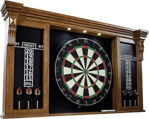 lot 20018 image: $$$ Barrington - Woodhaven Wood Veneer Dart Cabinet - BlackBrown