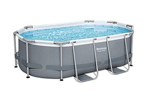 lot 20036 image: Bestway Oval Above Ground Pool Set (10 x 67 x 33) Includes Filter Pump & ChemConnect Dispenser