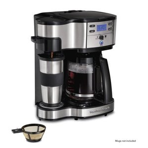 lot 20055 image: Hamilton Beach 2-Way Brewer Single Serve or 12 Cup Coffee Maker Black 49980A