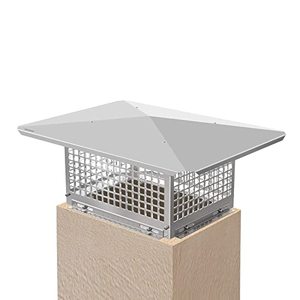 lot 30318 image: VEVOR Chimney Cap, 13 x 17 Flue Caps, 304 Stainless Steel Fireplace Chimney Cover, Adjustable Metal Spark Arrestor with Bolts Screws, Mesh Chimney Flue Cover for Outside Existing Clay Flue Tile