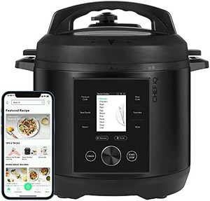 lot 30359 image: CHEF iQ Smart Pressure Cooker 10 Cooking Functions & 18 Features, Built-in Scale, 1000 Presets & Times & Temps wApp for 600 Foolproof Guided Recipes, Rice & Slow Electric MultiCooker, 6 Qt