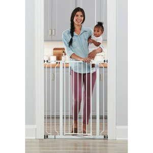 lot 30367 image: Regalo Easy Step� Extra Tall Walk Thru Baby Gate, Includes 4-Inch Extension Kit, 4 Pack of Pressure Mount Kit and 4 Pack Wall Cups and Mounting Kit
