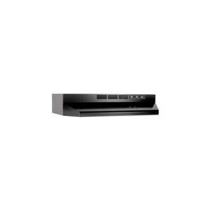 lot 40811 image: Broan 30-Inch 2-Speed Under-Cabinet Non-Ducted Range Hood, Black