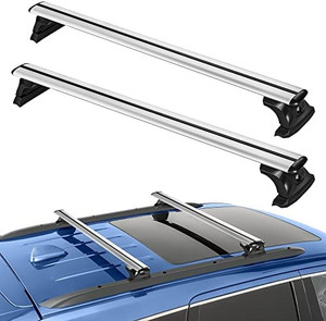 lot 40813 image: YITAMOTOR Roof Rack Cross Bars Compatible for 2011-2021 Jeep Grand Cherokee AltitudeSRT with Roof Black Moldings, Aluminum Cargo Carrier Rooftop Luggage Bike Crossbars with Side Rails