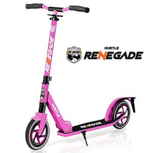 lot 40842 image: Scooter � Scooter for Teenager � Kick Scooter � 2 Wheel Scooter with Adjustable T-Bar Handlebar � Folding Adult Kick Scooter with Alloy Anti-Slip Deck � Scooter with 8� Smooth Gliding Wheels by Hurtle