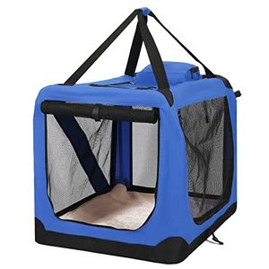 lot 6071 image: Dog Travel Crates,Portable Dog Kennel Crates for Dogs Indoor Blue XS