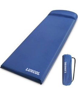 lot 6085 image: LUXCOL Camping Sleeping Pad - 3 Inches Self-Inflating Sleeping Mat , UltraThick Camping Foam Pads for Backpacking, Tent, Hammock - Lightweight, Compact and Insulated Sleeping pad