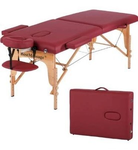 lot 6097 image: Ebanku Massage Table Massage Bed Spa Bed PU Portable 84 Inches 2 Fold Height Adjustable Massage Table Bed wFree Carry Case Facial Cradle Salon Tattoo Bed