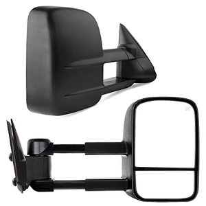lot 6102 image: YITAMOTOR Towing Mirrors Compatible with 1999-2002 Chevy Silverado GMC Sierra 1500 2500 3500, 2000 Chevy Tahoe GMC Yukon Power Heated Manual Telescoping Folding Tow Mirrors Pair Set