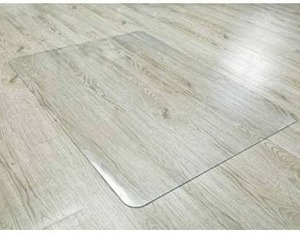 lot 6108 image: HOMEK Crystal Clear Chair Mat for Hardwood Floor, 48x 36 Office Chair Mat for Hard Floor, 18 Thick Floor Protector Mat