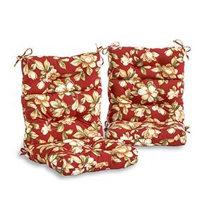 lot 6123 image: South Pine Porch Roma Floral High Back Chair Cushion, Set of 2, 2 Count
