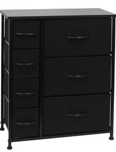 lot 6127 image: JAJUMUDO Dresser with 7 Drawers,Small Bedroom Dresser,Wood Dresser for Bedroom, Living Room, Closets & Nursery(Black)