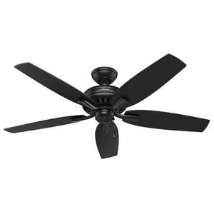 lot 6143 image: Hunter 52 Newsome Matte Black Ceiling Fan with Pull Chain